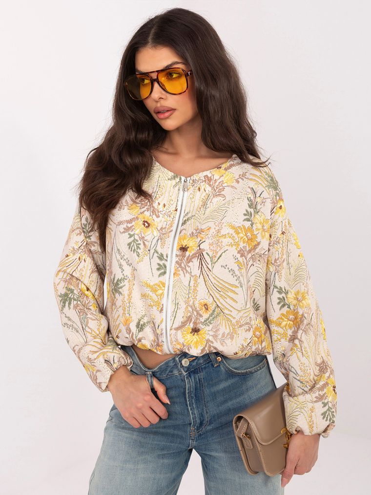 Kurtka damska, żółta, Italy Moda