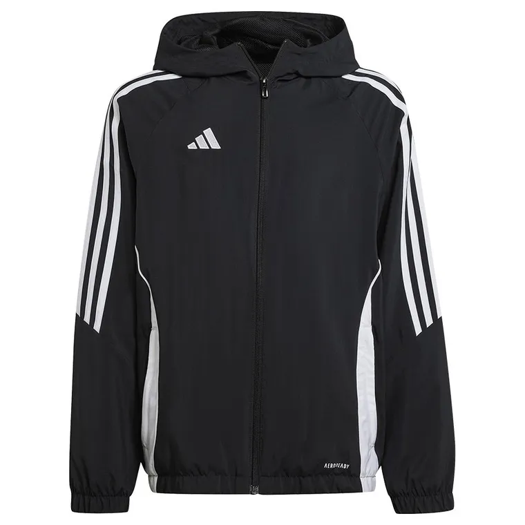 Kurtka dziecięca z kapturem, czarna, Adidas