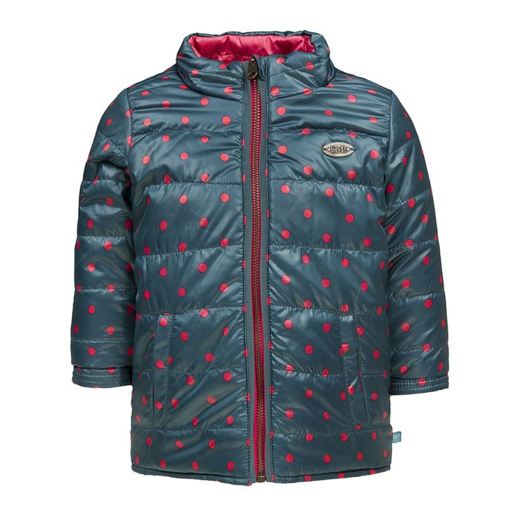 Kurtka dziewczęca jesienna dwustronna, zielona, różowa, Lief