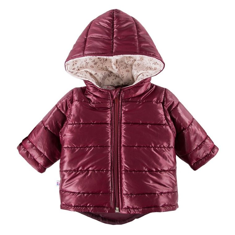 Kurtka dziewczęca z kapturem, bordowa, Bloom, Eevi
