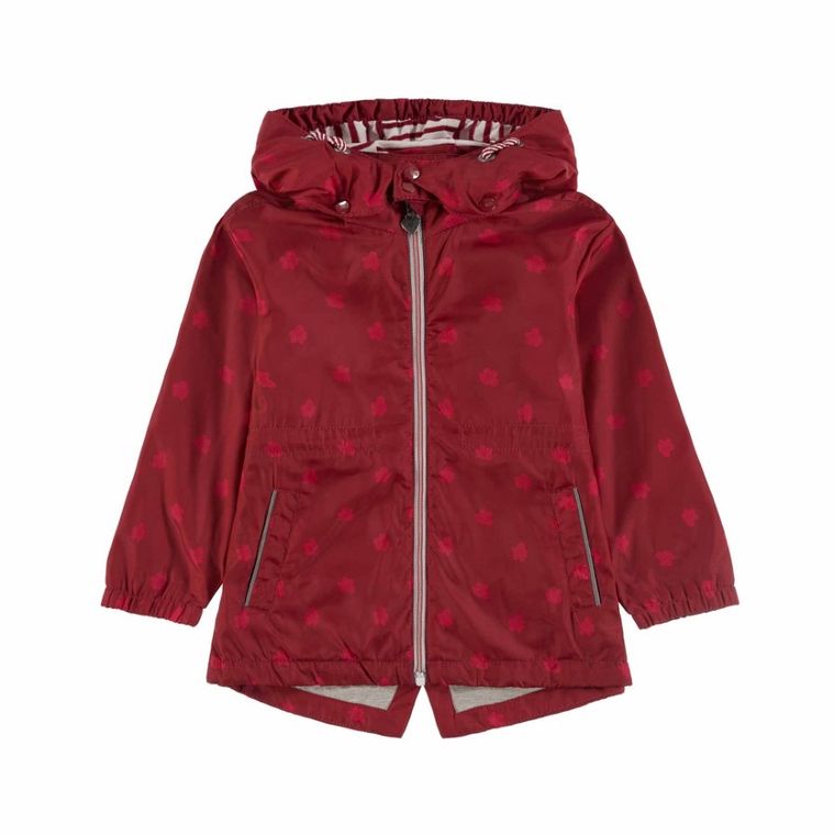 Kurtka dziewczęca z kapturem, bordowa, Kanz
