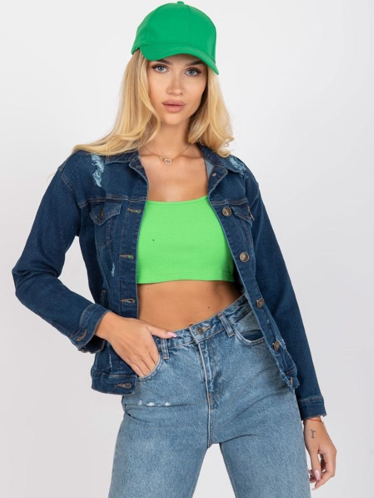 Kurtka jeansowa damska, denim, Rue Paris