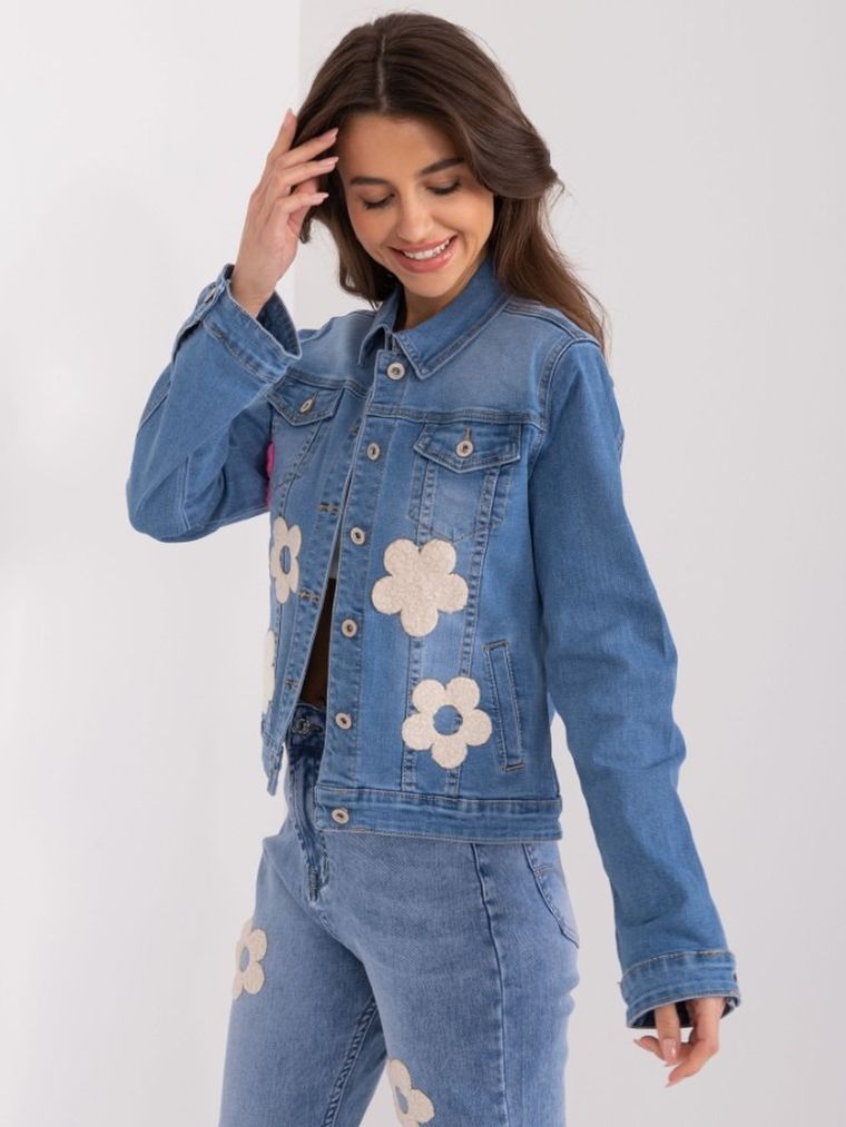 Kurtka jeansowa damska, niebieska, Only One Day Jack Berry