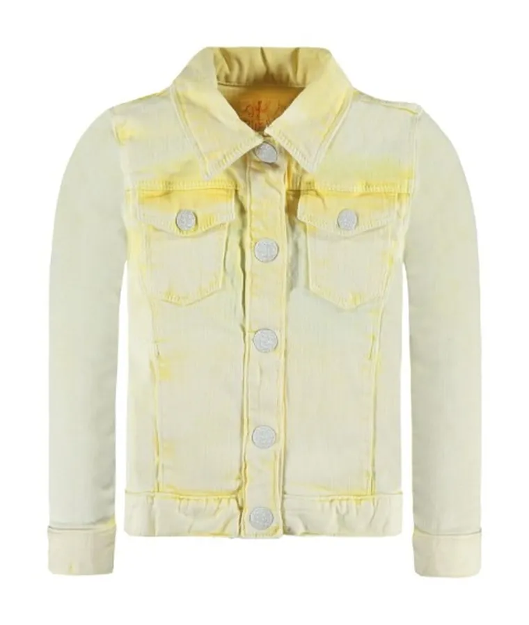 Kurtka jeansowa dziewczęca, żółta, Kanz