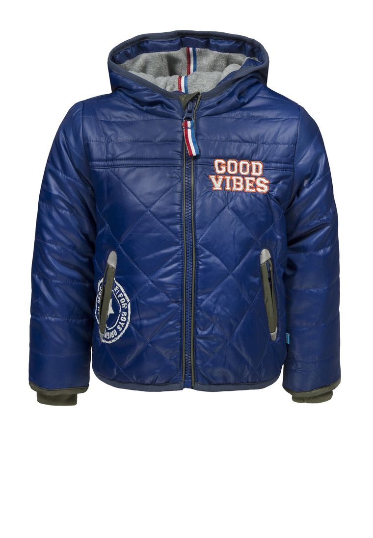 Kurtka jesienna chłopięca z kapturem, niebieska, Lief