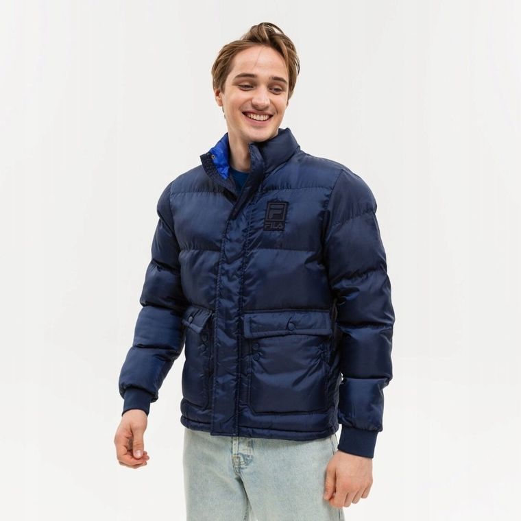 Kurtka męska, ocieplana, granatowa, Fila