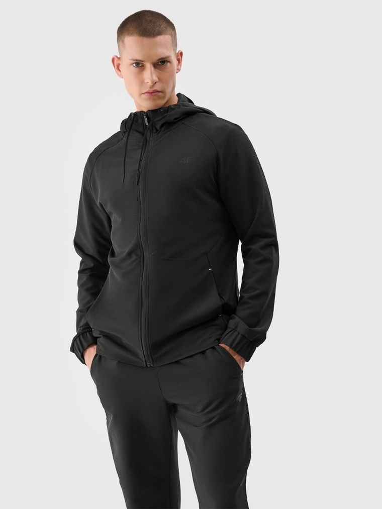 Kurtka męska z kapturem, czarna, 4F