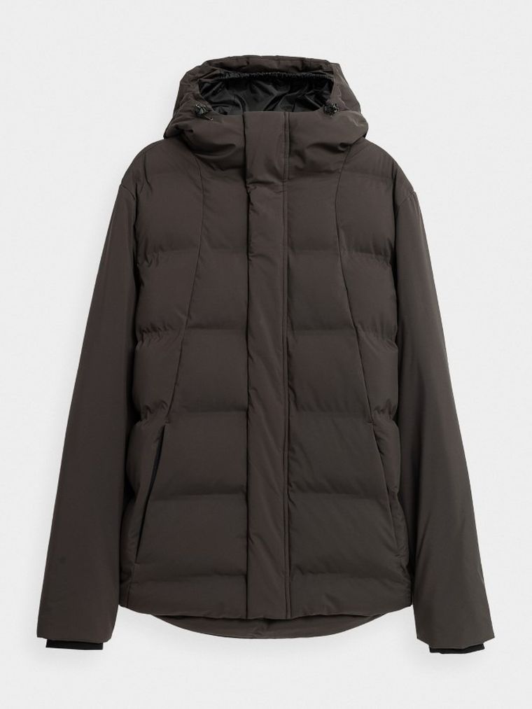 Kurtka męska z kapturem, khaki, 4F