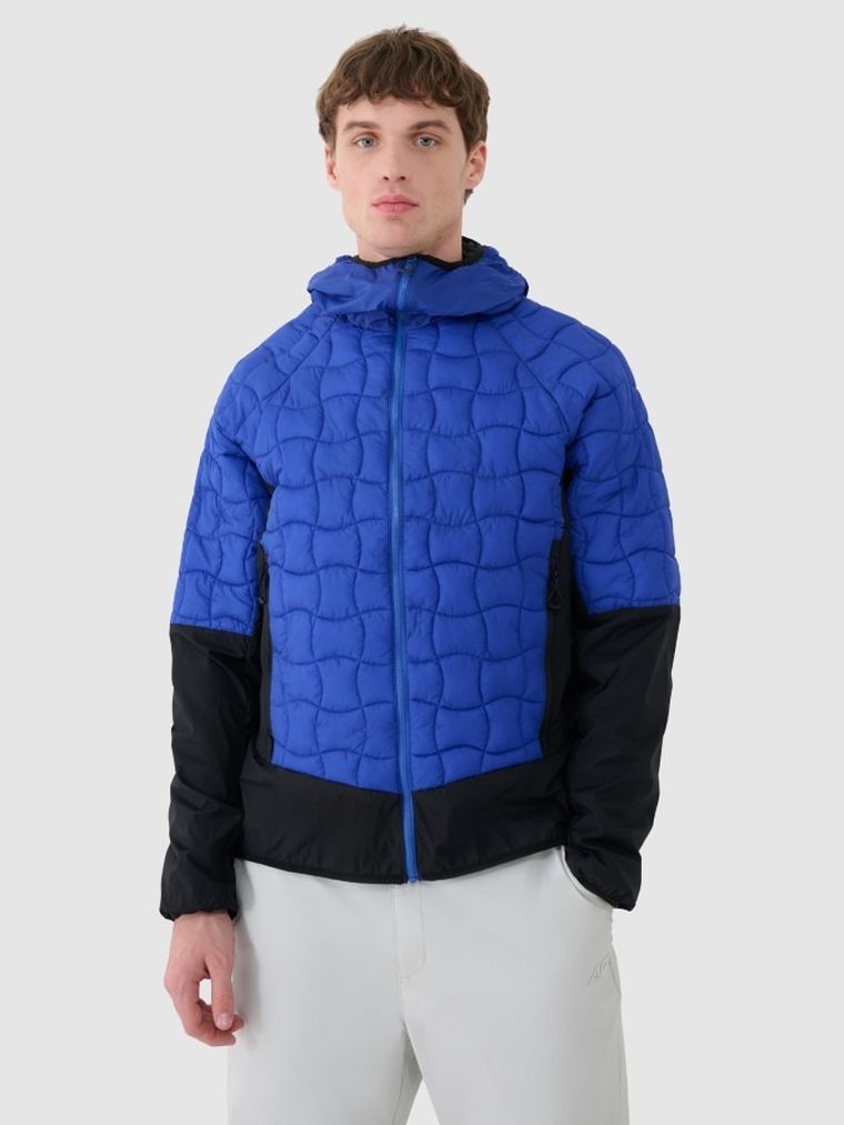 Kurtka męska z kapturem, niebieska, 4F