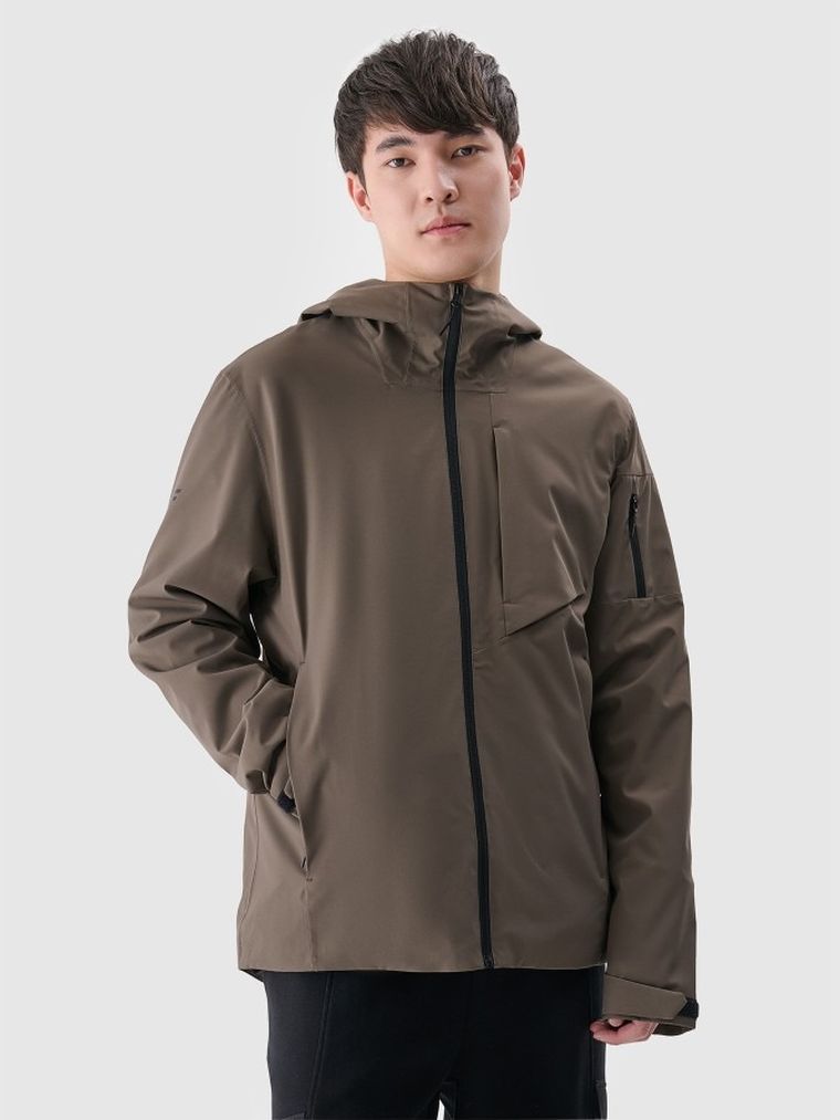 Kurtka męska z kapturem, zielona, 4F