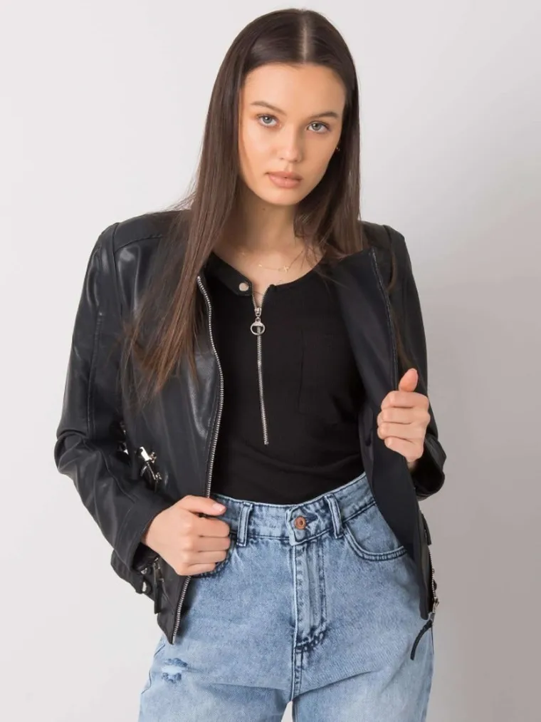 Kurtka ramoneska damska, czarna, Forget Me Not Fashion