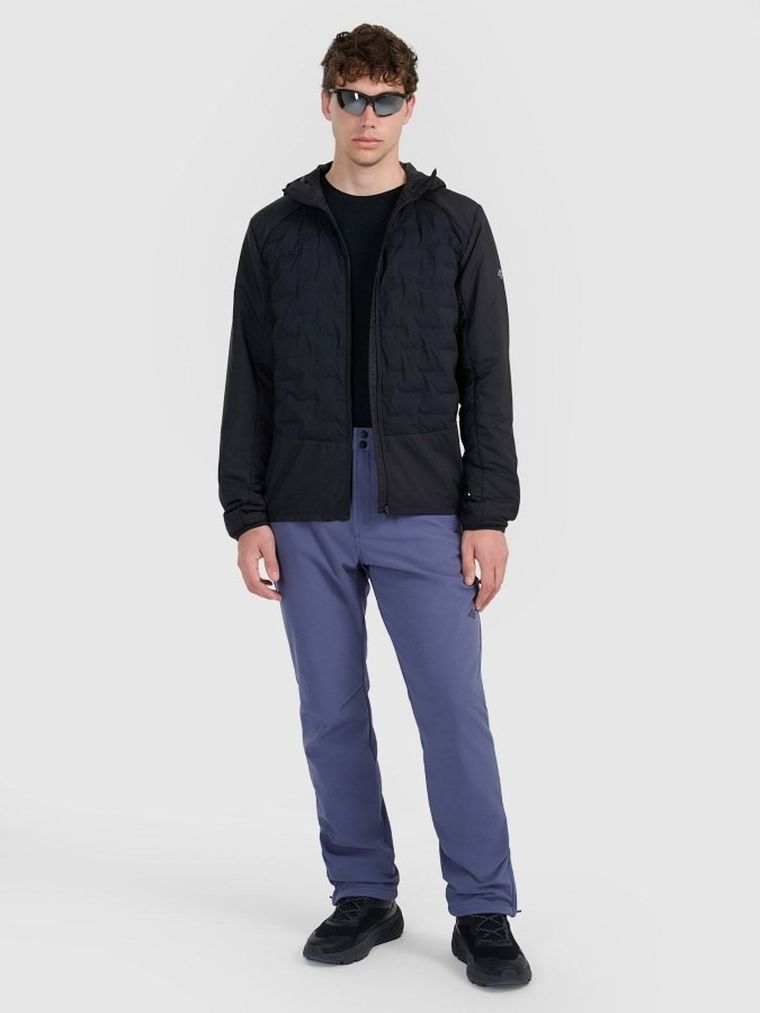 Kurtka techniczna męska z kapturem, czarna, 4F