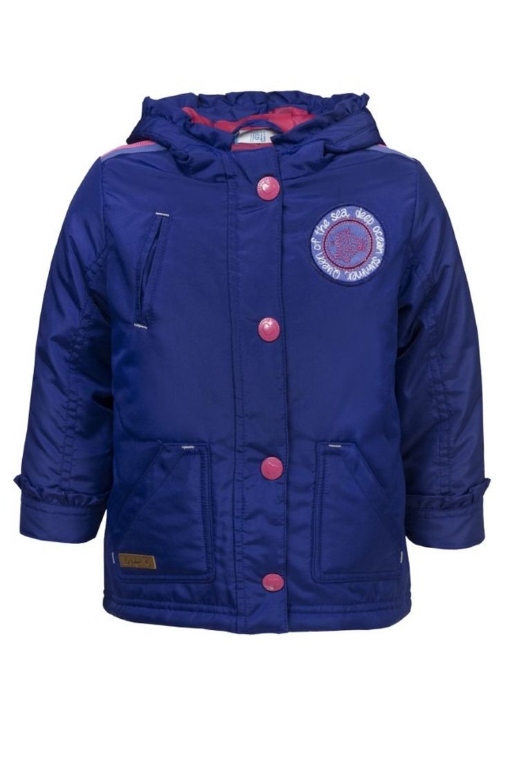 Kurtka wiosenna dziewczęca z kapturem, granatowa, Lief