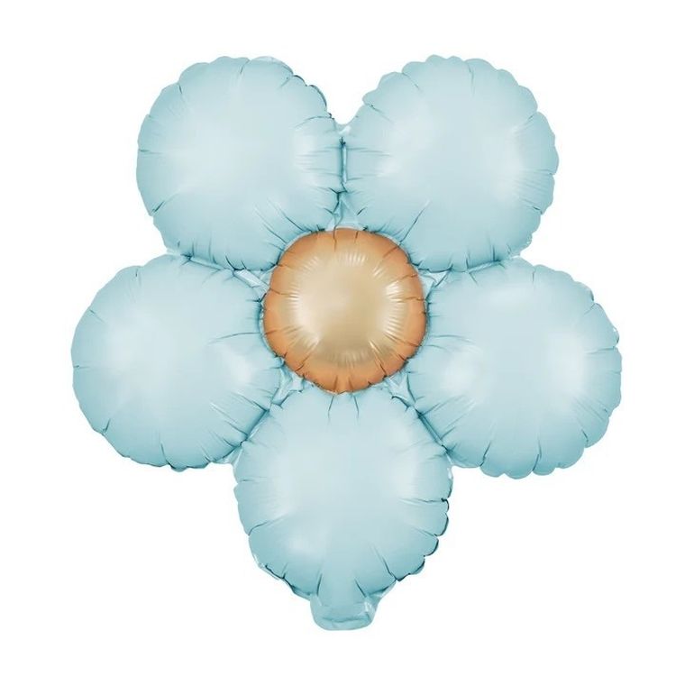 kwiat, balon foliowy, niebieski, 45 cm, 3 szt.