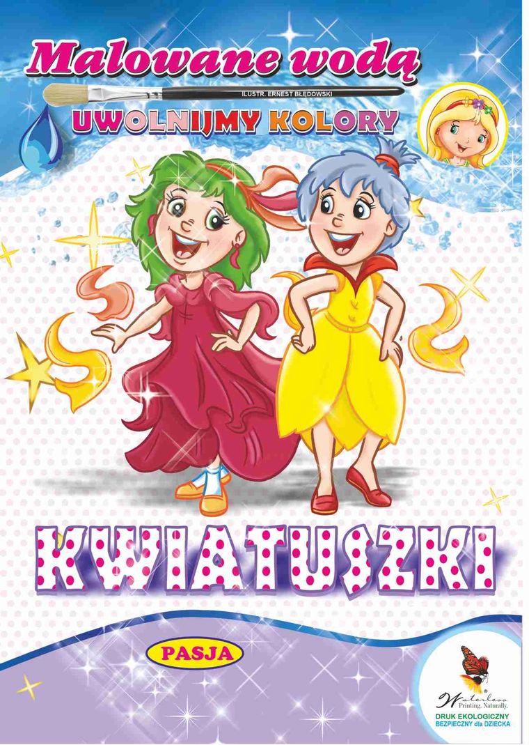 Kwiatuszki. Malowane wodą