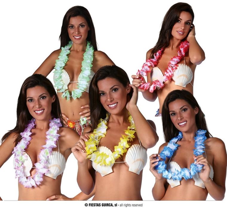 Kwiaty hawajskie, niebieskie