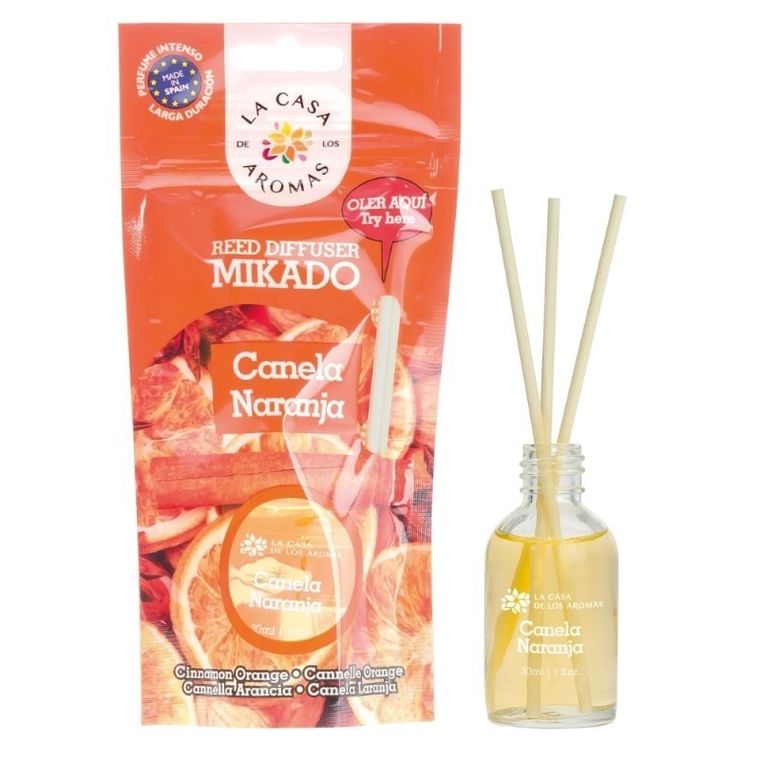 La Casa de los Aromas, olejek aromatyczny z patyczkami, Cynamon Pomarańcza, 30 ml