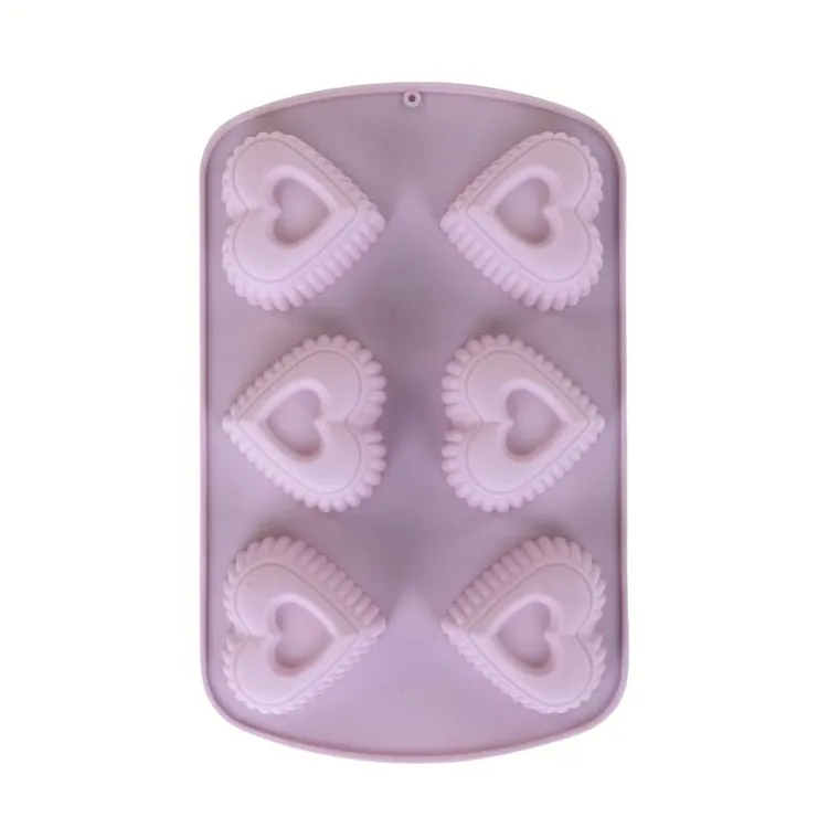 La Cucina, liliowa silikonowa forma na muffiny, 27-17 cm