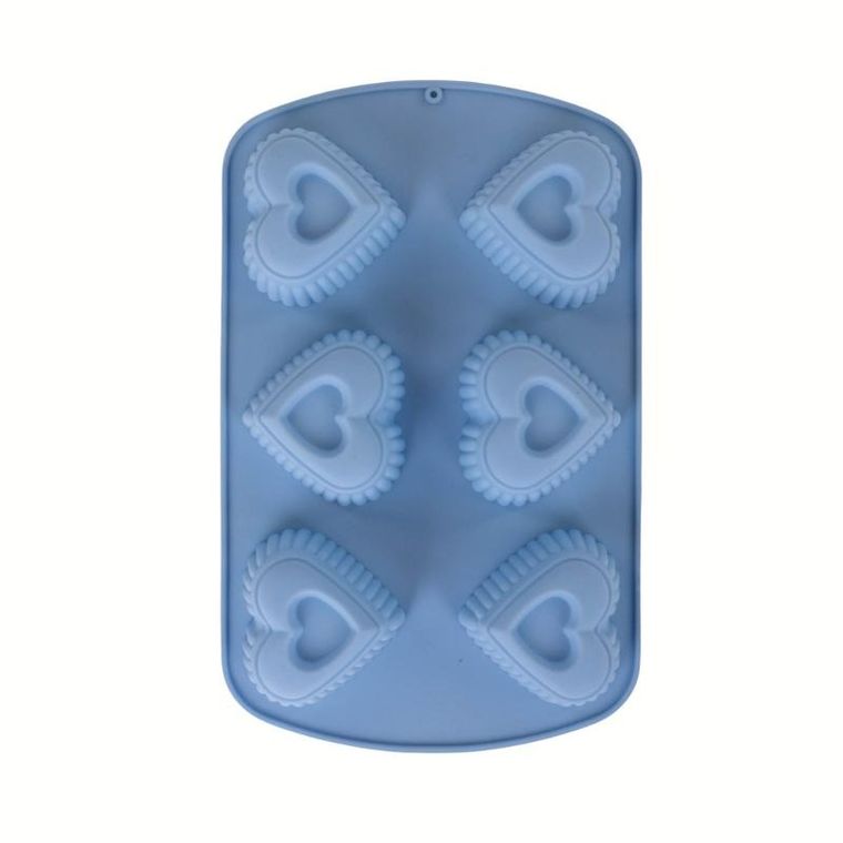 La Cucina, niebieska silikonowa forma na muffiny, 27-17 cm