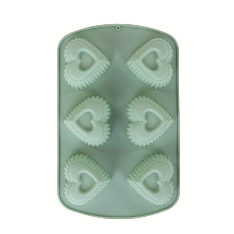 La Cucina, zielona silikonowa forma na muffiny, 27-17 cm