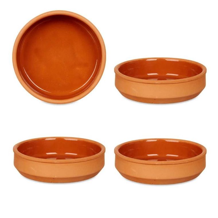 La Dehesa, naczynia gliniane, miski ze szkliwionym wnętrzem, brązowe