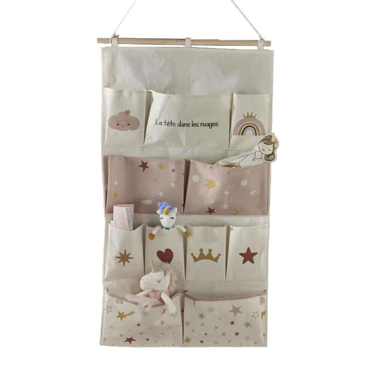 La Factory, Head in the clouds, organizer wiszący na zabawki, 110-60 cm