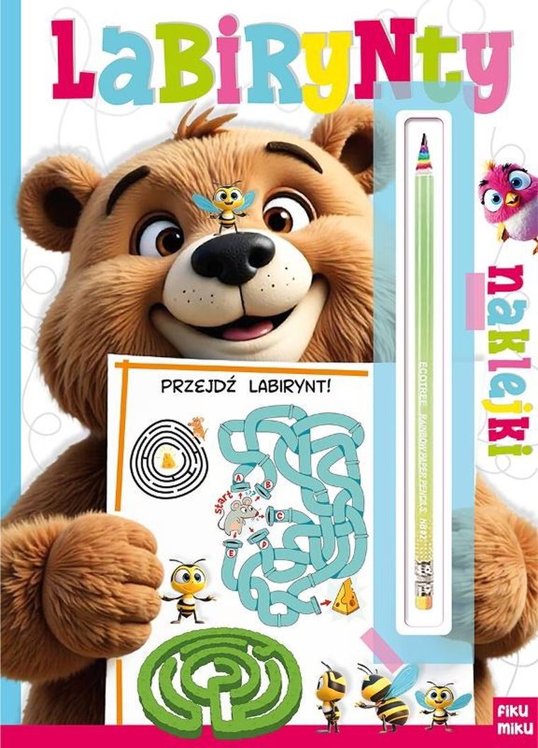 Labirynty z tęczowym ołówkiem