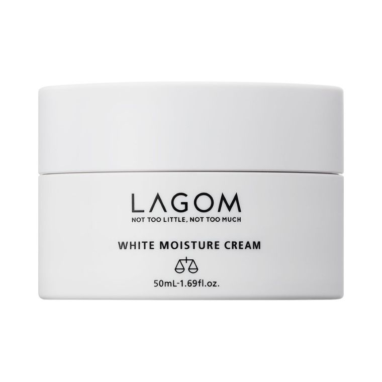 Lagom, White, rozjaśniający krem nawilżający do skóry matowej i nierównomiernej, 50 ml