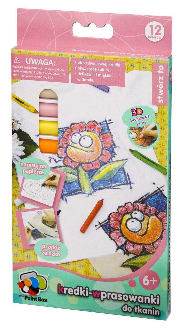 Lai On Products, kredki wprasowanki do tkanin, 12 szt.