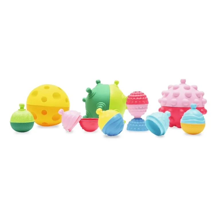 Lalaboom, Kulko-klocki, 3 odkrywcze kule, zestaw sensoryczny, 15 elementów