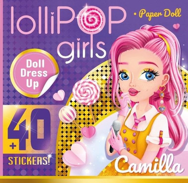 Lalka do wycinania z naklejkami. Camilla