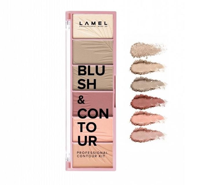 Lamel, Basic paletka do konturowania twarzy, blush&contour, 16g