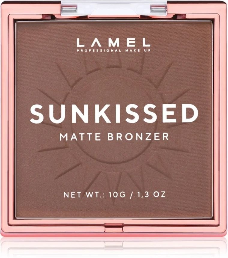 Lamel, kompaktowy puder brązujący, Sunkissed Matte Bronze, nr 402, 10g