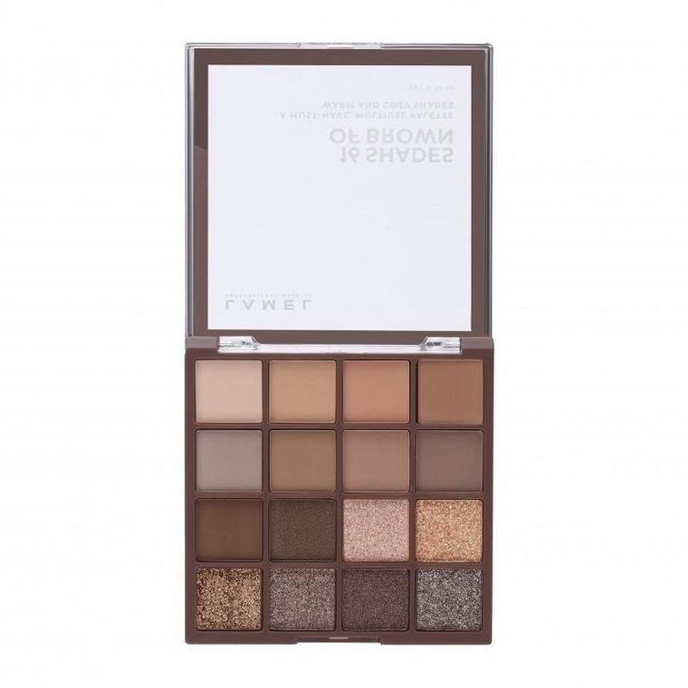 Lamel, Shades of Brown, paleta cieni do powiek, No 16-3
