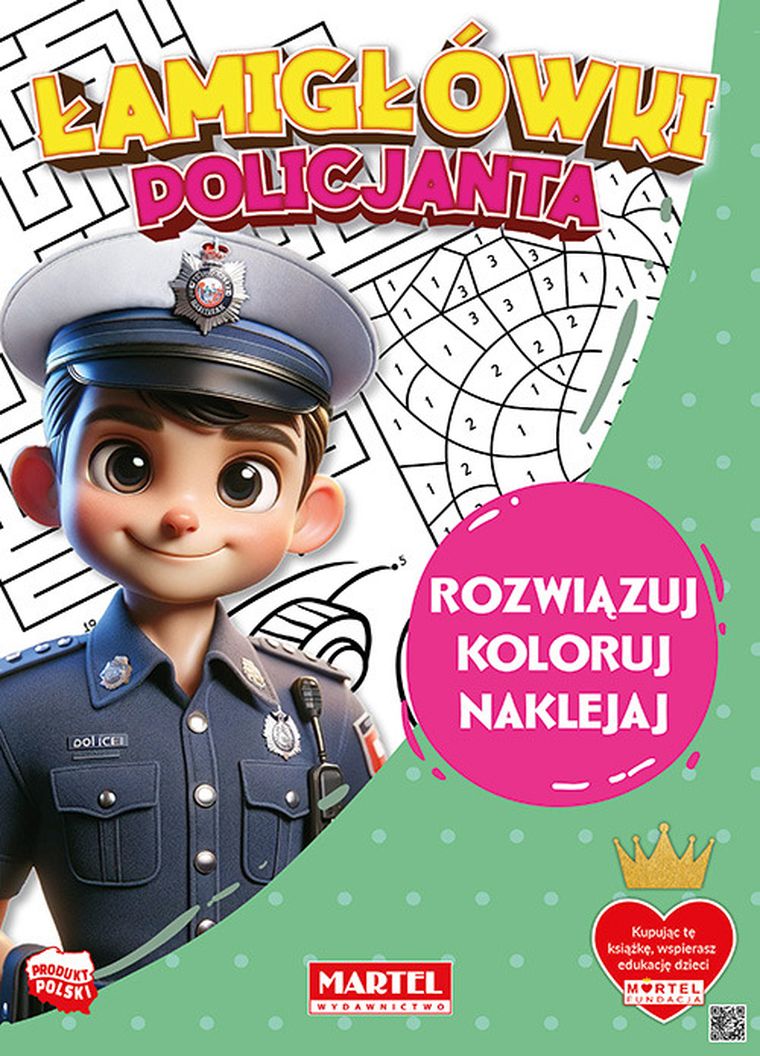 Łamigłówki policjanta z naklejkami