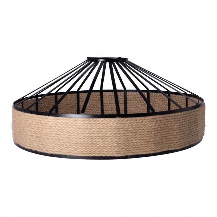 Lampa sufitowa z liny konopnej, średnica 40 cm