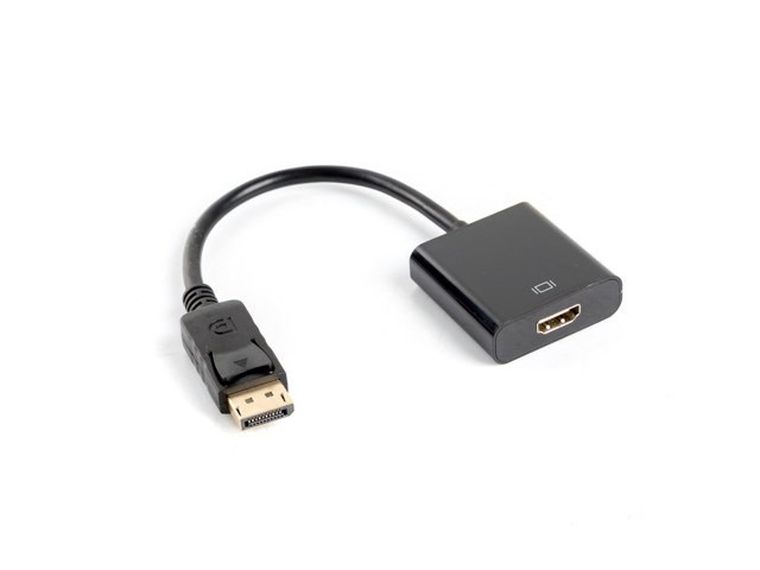 Lanberg, adapter, AD-0009-BK, DisplayPort M - HDMI F, 0,10m, czarny