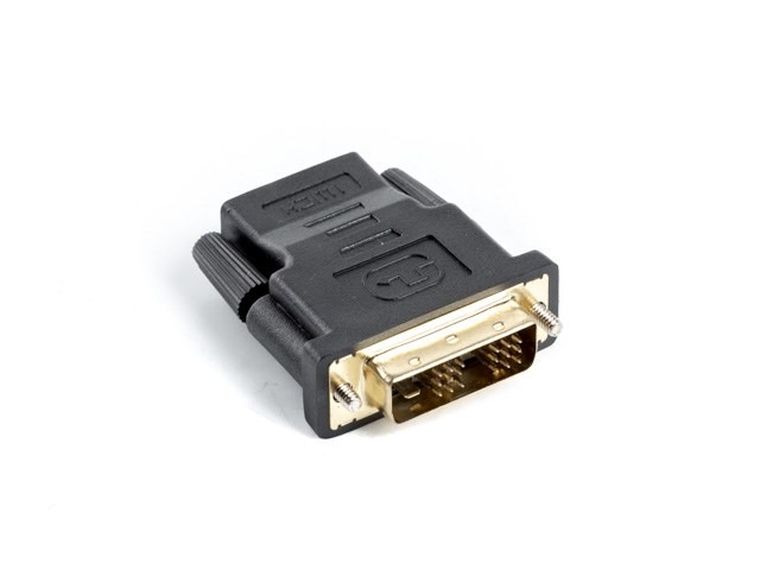 Lanberg, adapter, AD-0013-BK, HDMI F - DVI-D M, czarny
