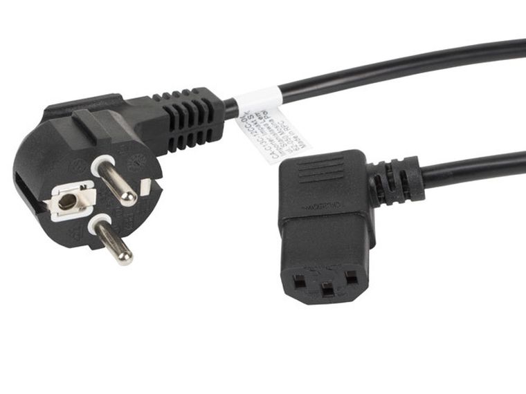Lanberg, kabel CA-C13C-12CC-0018-BK, c13, Iec C13, Iec 320 C13 F, Schuko M, 1,8m, czarny