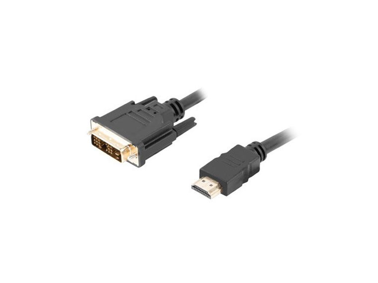 Lanberg, kabel Ca, hddv, 10cc, 0018, bk Hdmi M, Dvi, d 18+1 M, czarny, 1,8 m