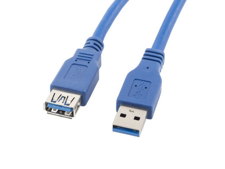 Lanberg, kabel, CA-US3E-10CC-0018-B, USB 3.0 M, USB 3.0 F, 1,8m, niebieski