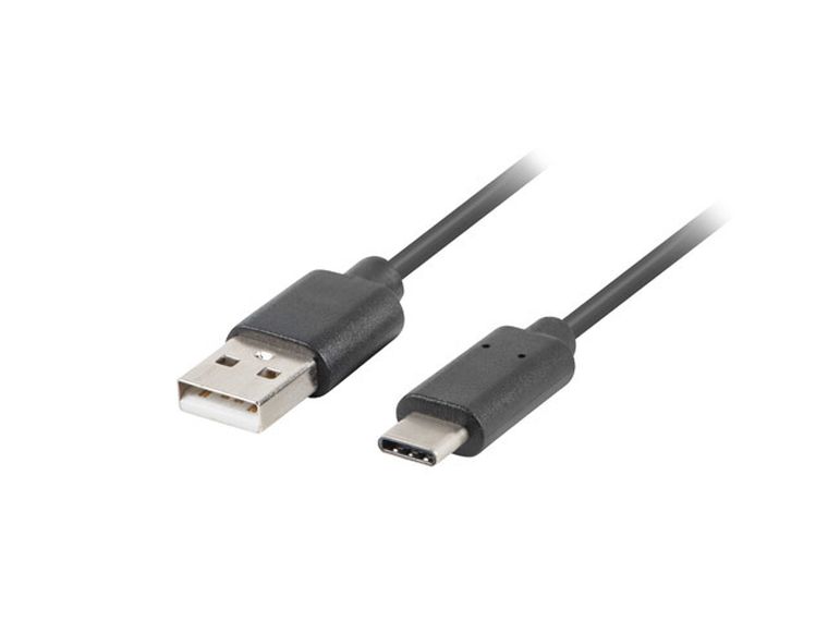 Lanberg, kabel, CA-USBO-10CU-0005-BK, USB 2.0 typu A, USB typu C, 0,50 m, czarny