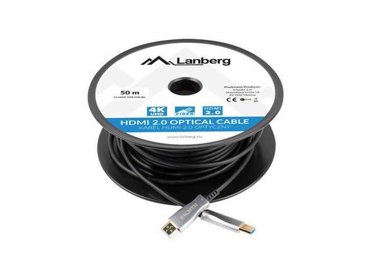 Lanberg, kabel, HDMI M/m V2.0 50m optyczny