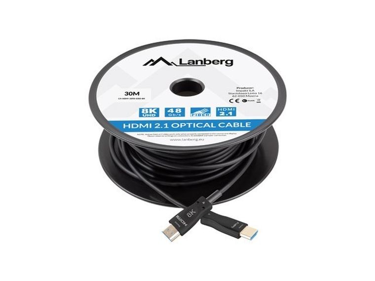 Lanberg, kabel optyczny HDMI 2.1, 8k, 30m