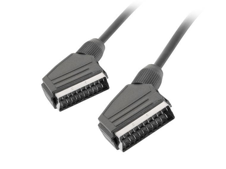 Lanberg, kabel Scart M - Scart M, 1.8m, czarny