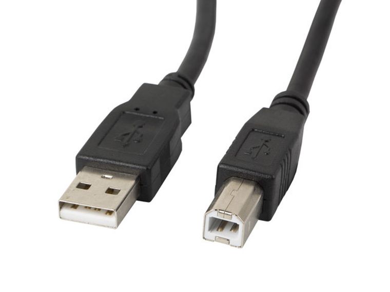 Lanberg, kabel, usb 2.0 typu A M, Usb 2.0 typu B M, 3m, czarny