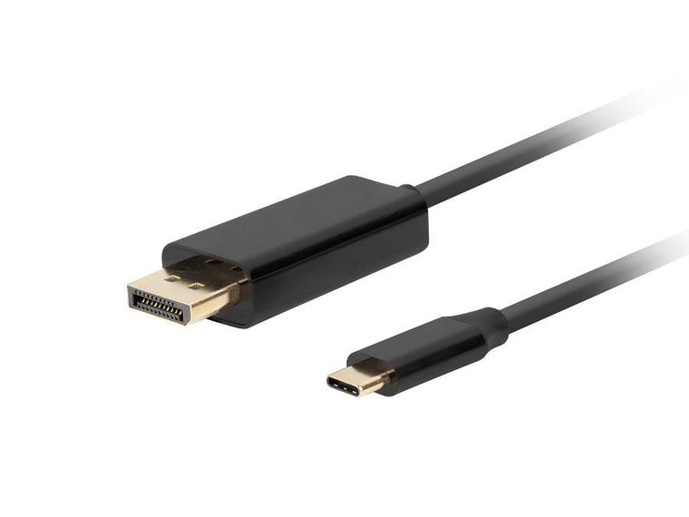 Lanberg, kabel USB-C, m-displayport, 1m, 4k 60hz, czarny, CA-CMDP-10CU-0010-BK