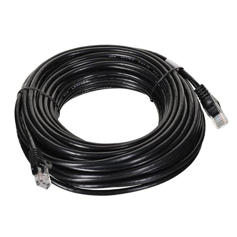 Lanberg, patchcord, kat. 5e, UTP, 15m, czarny