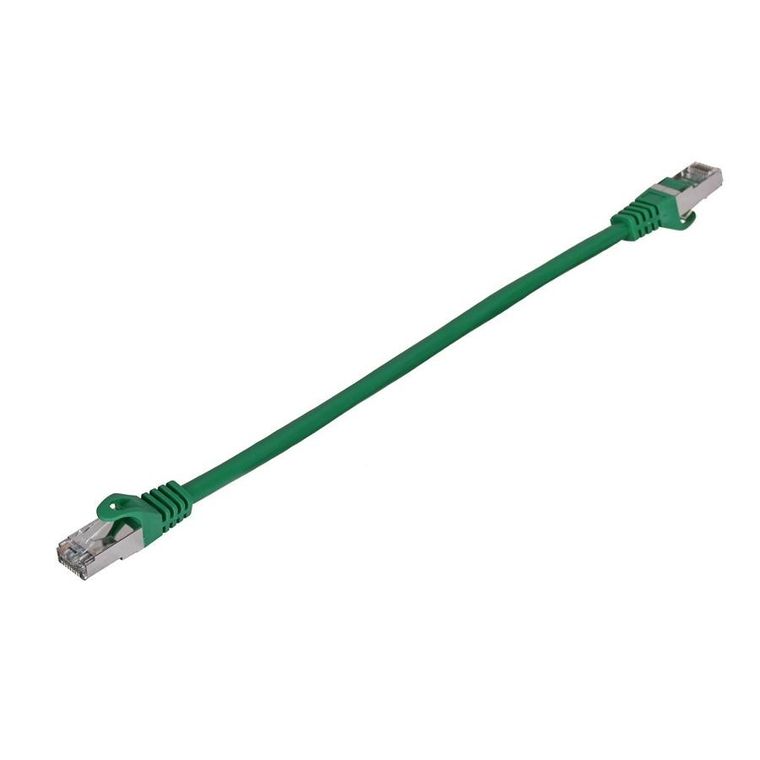 Lanberg, patchcord, KAT.6 FTP, 0.25m, zielony, FLUKE PASSED, 10 szt.