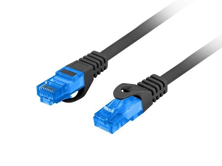 Lanberg, patchcord, S/FTP, kat. 6A, 2m, czarny